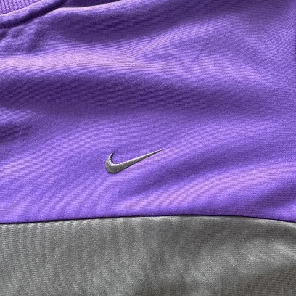 Nike Athletic Dept Track Jacket Purple Grey Colorblock Full Zip Mock Neck Large